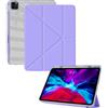SimidunEUR Custodia per iPad Air 11-inch (M2)，Violetto,Supporto Magnetico a Y Multi-Angolo, Retro Trasparente Anti-Ingiallimento, Auto Sveglia/Sonno, Cover Silicone Antiurto