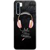 Mixroom - Cover Custodia Back case In TPU Silicone Morbido Per OPPO A91 Fantasia Lost In Music Cuffie V313