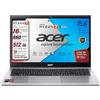 Acer Notebook PC Portatile, Display 15,6 Full HD | CPU Ryzen 7 5825u 8 CORE, RAM 16GB, SSD PCIe NVMe 512GB (2x256GB), 4 USB, Wi-Fi 6, HDMI, LAN, BT, Pronto all'uso