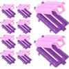 GALPADA 30 Pezzi Bigodini Permanenti per Chioma Corti, Porpora, Plastico | Doppia Serie per Sollevare le Radici, Uso DIY e Salone, Formato 2.24x1.18x0.51