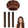 ZenoScope 3 Bigodini Senza Calore + Cuffia Seta, Bigodini Morbidi per Dormire, Boccoli Voluminosi e Flessibili per Tutti i Capelli