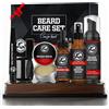 SunTaYon Kit Barba, 7 in 1 Kit Barba Uomo, Set Cura Barba, Regalo Uomo Compleanno | con Mousse Detergente/Spray/Olio Essenziale/Crema Trattante/Penna Per Barba/Spazzola/Pettine, per Padri, Mariti, Uomini