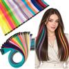 Elailite Extension Capelli Clip Colorati 20 Ciocche Singole Sfumature Natale Halloween Cosplay Feste Vivaci Donna Ragazza (Mix Z74)