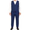 SUITSUPPLY Completo Ferrara Uomo Blu in Lana UK48R 2 Pezzi Doppioutensile