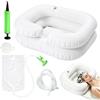 Aosiingarx lavatesta portatile con sacca d'acqua e doccetta, in PVC, pieghevole | Lavabo lavatesta per disabili ideale per lavare i capelli a letto, per donne in gravidanza, malati, anziani, ecc