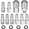flintronic 10Pezzi 1/4BSP Raccordi Aria Compressa, Compressori per Linea, Rapido per innesto aria e connettori Maschio