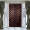 DteDty Isolamento Termico Tenda, 115x260cm Tenda termica magnetica per porta del balcone, isolamento acustico, antivento, isolante(Marrone)