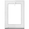 Framex Finestra per Cantina PVC 60x80 cm Bianco Doppio Vetro | Doppio Vetro 32 mm, Larghezza x Altezza: 600 x 800 mm, per Cantina, Garage, Casetta da Giardino e Ripostiglio