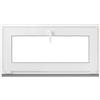 Framex Finestra per Cantina PVC 90x45 cm Bianco Doppio Vetro | Doppio Vetro 32 mm, Larghezza x Altezza: 900 x 450 mm, per Cantina, Garage, Casetta da Giardino e Ripostiglio