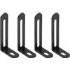 QUARKZMAN 4 Pezzi Staffe Angolari A L 63x32.5x15mm Staffe Angolari Nero | Per Scaffalature In Legno Arredi, 63x32.5x15mm