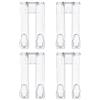 Newplastica Set 4 Ganci Salvaspazio per Termoarredo e Scaldasalviette Bagno - Porta Asciugamani e Accappatoi - 100% Made in Italy (Cristal)