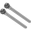 CoCud 2Pz Lima Rotativa in Carburo Tungsteno Gambo 1/8 6mm Dia per Intagli | Lima Rotativa a Doppia Taglio a Forma Palla, Metallo