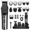 Yineel 6 in 1 Regolabarba Rasoio Elettrico Uomo, Regalo Uomo | Tagliacapelli Professionale per Capelli/Corpo/Naso/Barba/Baffi/Contorni, IPX7 Impermeabile, Lame in Ceramica, 150 Min, LED
