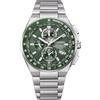 Citizen Promaster Sky Eco-Drive - Cronografo da uomo | Eco-Drive, vetro zaffiro, quadrante verde, cassa in titanio da 40 mm, tachimetro, 10 ATM e fibbia deployante