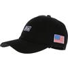 WRITWAA Berretto Baseball Unisex Nero in Cotone, Ricamo Bandiera USA | Regolabile 50-64cm, Protezione Uv per Sole, Adatto a Uomini e Donne, per Gite, Sport e Festa