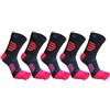 IOEUIWP 5 paia di calzini sportivi con dita a compressione in puro cotone che assorbono il sudore, fitness colorato, basket all'aperto per uomo e donna