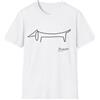 True Insights Maglietta Bassotto Line Art - Il Regalo Elegante per Amanti dei Cani | non ci capisco un picasso stampa artistica minimalista | Compleanno Natale | Amanti Bassotti Cani | Cotone True Insights