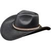 CutitiUU Cappello da Cowboy Occidentale Cappello da Equitazione da Uomo e Donna,Cappello da Cowboy con Catena tempestata di Diamanti,Cowboy Accessori Travestimento Carnevale (Nero)