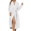 Ekouaer Dressing Gown Womens Fleece Fluffy Bathrobe with Belt & Pockets | Cosy highly absorbent sauna robe with pockets - knee-length & machine-washable ideal for after swimming showering or the spa