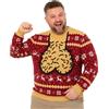 Generico Brutti Maglione Natalizio Uomo Divertente Maglioni con Stampa Hairy Body | Xmas Fantasioso Maglia Natalizia Maniche Lunghe Casual Costume Babbo Natale Tutta Natalizi Pullover per Papà e Marito
