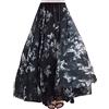 TSQFE - Gonna lunga da donna, stile boho, in jersey, con motivo floreale, stile zingaro, per estate, spiaggia, sole, vacanze, casual, Y2K, colore: #D, taglia: XL