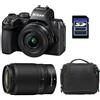 Nikon Kit fotografico personalizzato creato utilizzando NIKON Z50 II + Z 16-50 + Z 50-250 + Sac + Car