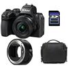 Nikon Kit fotografico personalizzato creato utilizzando NIKON Z50 II + Z 16-50 + Sac + Carte SD 8 Go