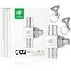 LINLAN Diffusore CO₂ in Linea per Acquario - Disco Laterale con valvola di Non Ritorno Integrata, Alto Tasso di dissoluzione, Essential for High Flow Systems, Adatto per Tubo Filtro 16mm ID