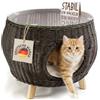 Petigi Tavolino in rattan, tavolino per gatti, cuccia per gatti, tavolino da salotto