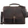 STILORD "Francis" Ventiquattrore Classica in Pelle Uomo Borsa Portadocumenti Cartella PC Borsa da Lavoro Colore:marrone scuro