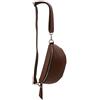 SH Leder ® Vera pelle, Marsupio Donna Uomo Unisex Marsupio Festival Viaggi Marsupio Piccola Borsa a Tracolla Donna, Borsa in Pelle 23 x 12 cm, AVA G292, Marrone, Small