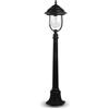 V-TAC Palo da Terra Lampada per Giardino Esterno Ip44 Altezza 1110Mm Singolo E27, Nero