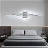 Comely Applique LED da Parete Interno, 27W 3000LM Applique Camera da Letto | 6500K Luce Bianca Fredda Lampada da Parete LED Moderno per Camera da Letto, Soggiorno, Corridoio