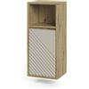 Vicco mobiletto bagno Viola, Rovere artigianale/Cachemire 37.8 x 80 cm | 1 Anta · 3 scomparti · Sospeso a parete · Per accessori da bagno · Forma salvaspazio