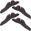 Toddmomy 4 Pezzi Base per Schermo Privacy Supporto Stabile in Legno, Marrone | Pannello Divisorio e Separatore Ambiente, Installazione Semplice, Aggancio Rapido, Uso in Casa e Ingressi