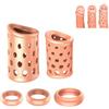 Girlove Set 5 Pezzi Anelli e Custodie in TPE Traspirante da Uomo | Materiale TPE Morbido, Anti-caduta, Varie Misure Incluse, Fori Areazione, Uso Ricreativo