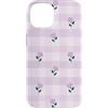 Grids & Checkerboard Pattern Gifts Custodia per iPhone 14 Lavanda Gingham Mini Fiori Lilla Motivo A Scacchi