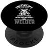 NextLevel Merch Teschio di saldatura divertente I Am A Welder Good Heart Dirty Mind PopSockets PopGrip Adesivo