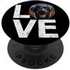 Raf THE ARTIST Designs Vintage Labrador Retriever Amore Retro Nero Lab Cane Mamma Papà PopSockets PopGrip Adesivo