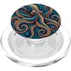 Octopus Animal Lover Gifts Majestic Polpo In Navy E Teal Animal PopSockets PopGrip per MagSafe