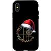 Fibonacci Golden Ratio Sacred Geometry X Custodia per iPhone X/XS Fibonacci Golden Ratio Sacra Geometria Natale Cappello Natale