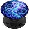 Jellyfish Animal Lover Gifts Medusa luminosa in un animale blu notte PopSockets PopGrip Adesivo