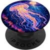 Jellyfish Animal Lover Gifts Ocean Animals Medusa viola al chiaro di luna PopSockets PopGrip Adesivo