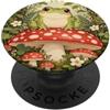Frog Animal Lover Gifts Paffuto Rana Su Un Macchiato Fungo Animale PopSockets PopGrip Adesivo