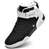 KUXIE Scarpe da Ginnastica da Uomo Alte alla Moda Scarpe Sportive Casual all'aperto Scarpe da Allenamento in Pelle da Uomo, M729 Nero, 41 1/3 EU