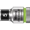 Wera, 8790 HMA HF Bussola per cricchetto Zyklop con attacco da 1/4 con ritegno vite, 5,0 mm
