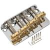 Musiclily Pro BB009 19mm 4 Corde Ponte Basso con Selle in Ottone Cromato | Top-loading,Piastra in Acciaio, per Basso Elettrico Precision Jazz Bass
