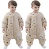 Mosebears Sacco nanna 2.5 Tog per bambino con gambe Sacco nanna per bambini foderato in caldo invernale con maniche staccabili, pigiama unisex per bambina (Confezione da 2)