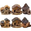 Homoyoyo Set 6 Pezzi Ornamenti in Resina a Forma di Casetta per Decorazione del Desktop e Micro Paesaggio da Giardino, Stile Vivace e Delicato la Casa Colore Casuale