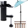 Seutmrou Supporto per ombrellone da balcone, in metallo, diametro 3,8 cm, per balcone, terrazza o tavolo, supporto per ombrellone da balcone